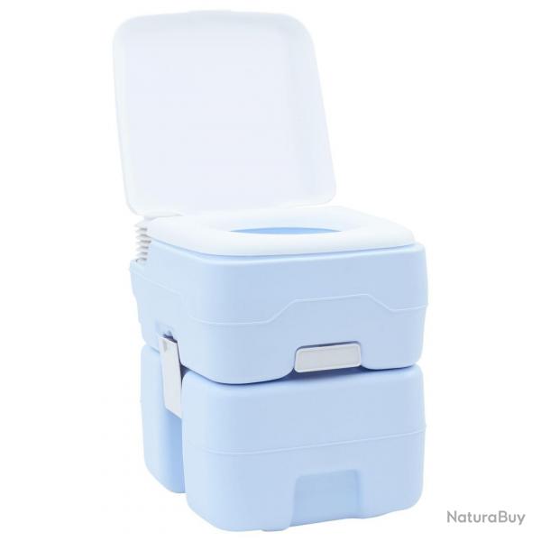 Lampe de Toilette Portable Bleue et Blanche en Plastique 20 L