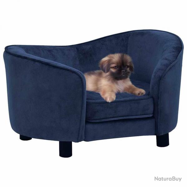 Canap pour chien Bleu 69x49x40 cm Peluche