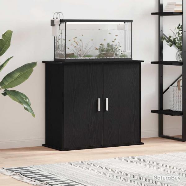 Support pour aquarium chne noir 81x36x73 cm bois d'ingnierie
