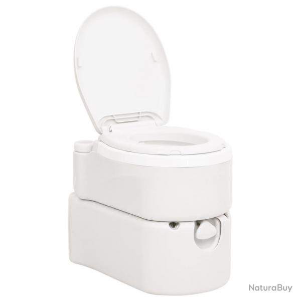 Toilette de camping intgre blanc 24+17 L PEHD et PP