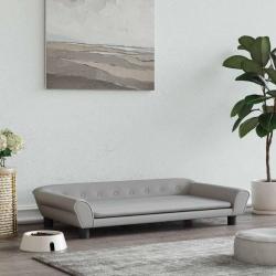 Lit pour chien gris clair 100x50x21 cm velours