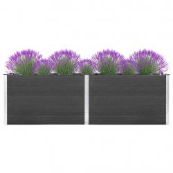 Lit surélevé de jardin 200x100x91 cm WPC Gris