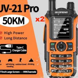 PACK x2 Talkie walkie VHF BAOFENG UV-21 PRO Longue distance, CB, RADIO