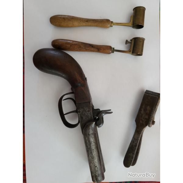 Pistolet coffre 2 canons