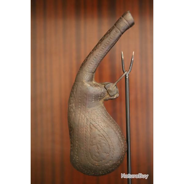 Poire  poudre orientale en scrotum de camlid - Monde Musulman, 19me sicle