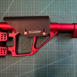 cross Tony System ajustable stock (ressort inclus) compatible AR10 AR15 AR9 modèle rouge