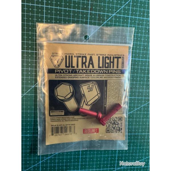 Goupilles STRIKE INDUSTRIES Ultra Light pour AR-15  Rouge