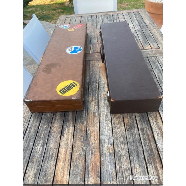 Lot deux Mallettes anciennes  fusil dmont