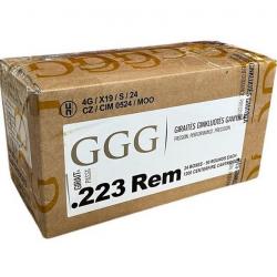 Cartouches GGG 223 55gr FMJ BT - Lot de 1200