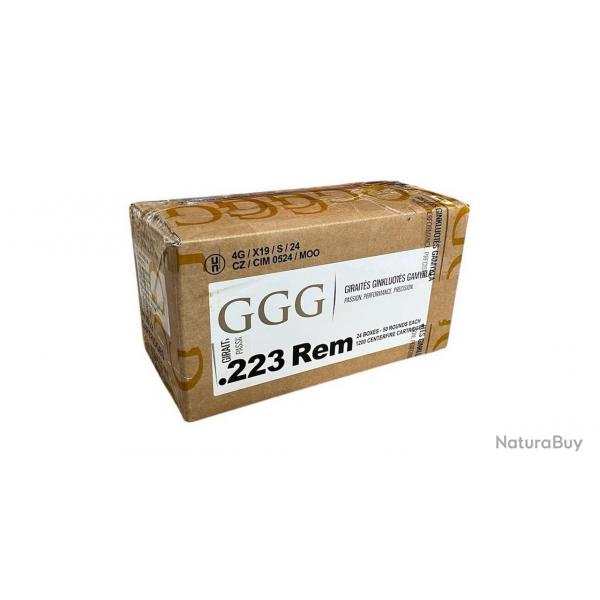 Cartouches GGG 223 55gr FMJ BT - Lot de 1200