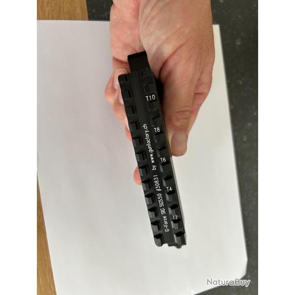 Rail pour SIG 550 FASS 90 , G-force gunfactory clipable avec tunnel de vise infrieur