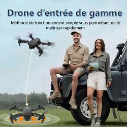 Drone à double caméra - Wi-Fi, contrôle par application, adapté à une utilisation en extérieur,