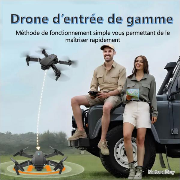 Drone  double camra - Wi-Fi, contrle par application, adapt  une utilisation en extrieur,