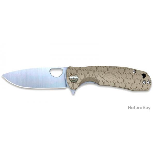 Couteaux pliants Flipper D2 Large Tan Honey Badger