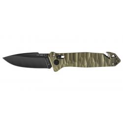 Couteaux pliants CAC CS200 Lisse Toxifié - 3 fonctions - Kaki TBOUTDOOR