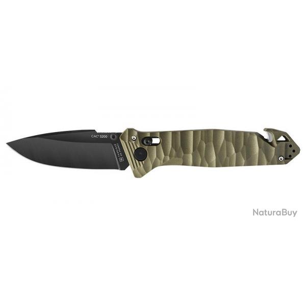 Couteaux pliants CAC CS200 Lisse Toxifi - 3 fonctions - Kaki TBOUTDOOR