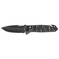 Couteaux pliants CAC S200 Lisse Toxifié - 3 fonctions - Noir TBOUTDOOR