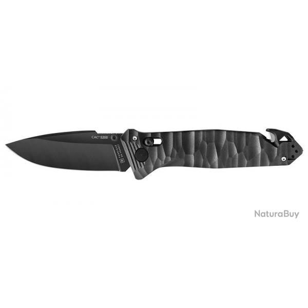Couteaux pliants CAC S200 Lisse Toxifi - 3 fonctions - Noir TBOUTDOOR
