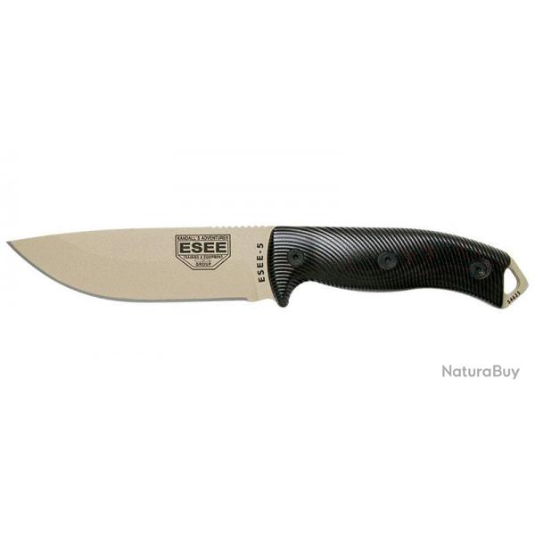 Couteaux fixes ESEE-5 Lame Dsert - Noir ESEE