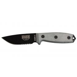 Couteaux fixes ESEE-3 - Noir - Lame Mixte ESEE