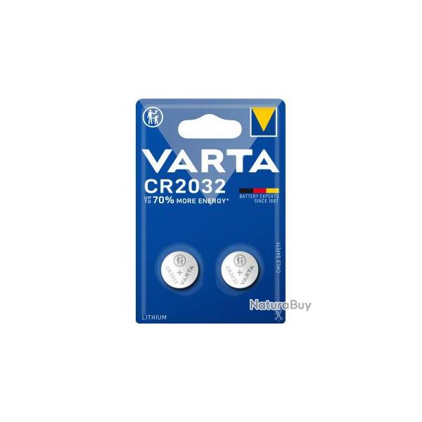 PILES LITHIUM CR2032 BLISTER X2 - 10 BLISTERS MINIMUM