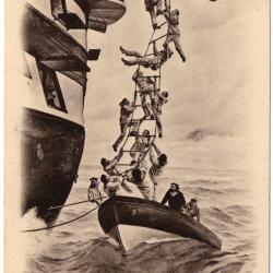 CPA - Marine Militaire -Echelle de Poupe - D'Après Bourgain N°1373