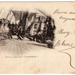 CPA - Marine Militaire - ROULIS A BORD DE " LIPHIGENIE " N°1377