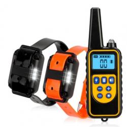 PROMO...COLLIER DE DRESSAGE 2 chiens ....800 METRES ....ecran LCD