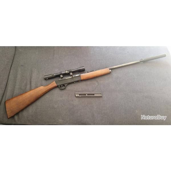 Carabine gevarm .22lr avec moderateur de son, lunette et chargeur 20 coups