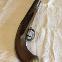 une reproduction d'un pistolet a silex(an 9) incomplet