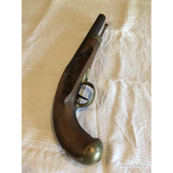 une reproduction d'un pistolet a silex(an 9) incomplet