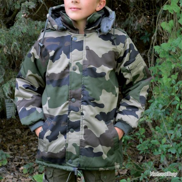 Parka matelasse camouflage