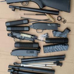gros lot de pièces pour fusil à pompe airsoft