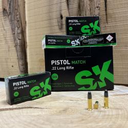 Munitions 22LR - SK Pistol Match - Boite de 500 cartouches