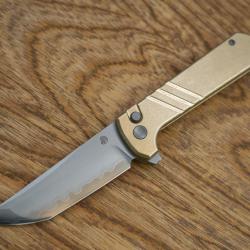 Couteau North Mountain Blade Tanto Lame Acier SLD-Magic SAN MAI Manche Alu Bronze Button NMB2401E