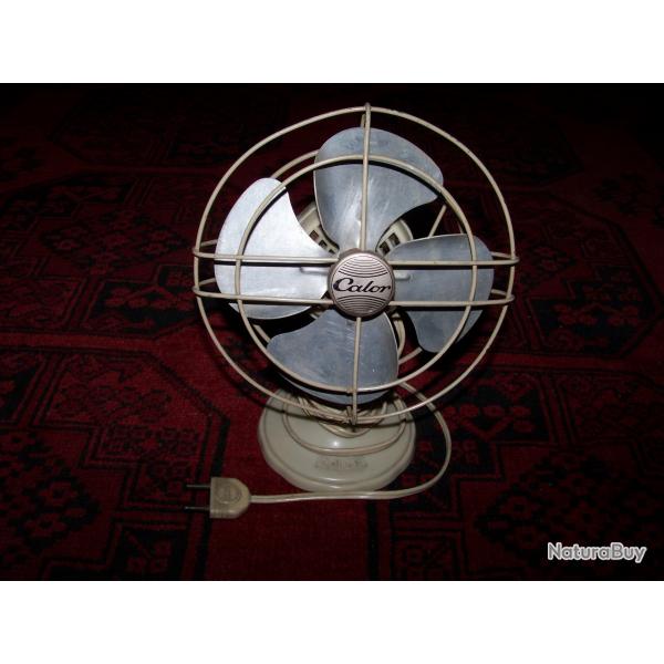 Ancien ventilateur " CALOR " ..120V ...1950/60 .. H.23cm... en tbe cosmtique ....pas test