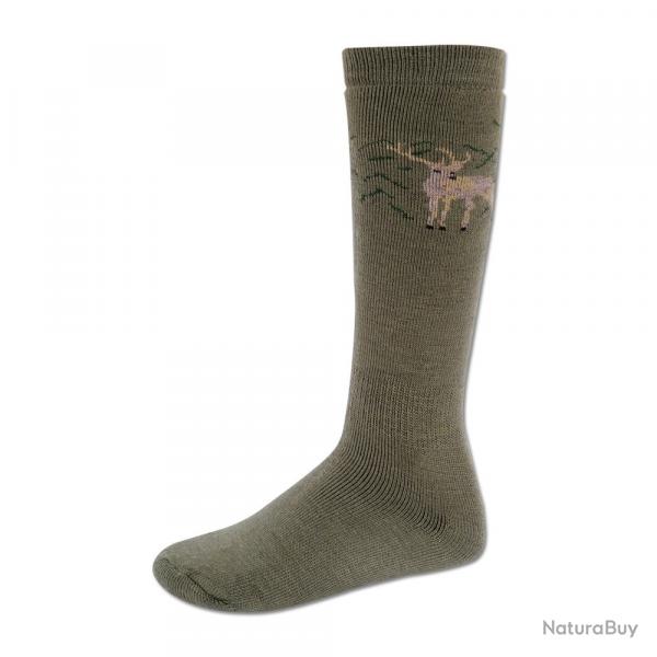 Lot de 2 paires chaussettes canard / cerf : Tailles 39/42 et 43/46