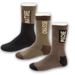 Lot de 3 chaussettes de chasse : Tailles 39/42 et 43/46