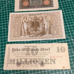 LOTS DE 3 BILLETS ALLEMANDS (b)