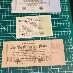 LOTS DE 3 BILLETS ALLEMANDS (a)