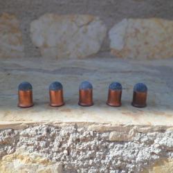 lot de 5 balles  Italiennes de collection "Tonda"  9mm Flobert