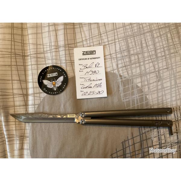 VEND COUTEAU PAPILLON MICHAEL ZIEBA MODEL V2.