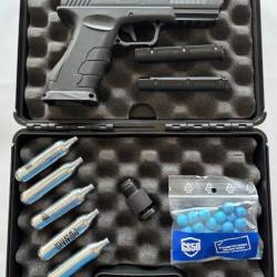 Pack Malette Pistolet de défense GS50 16 joules + 2 Chargeurs - Gunsmith