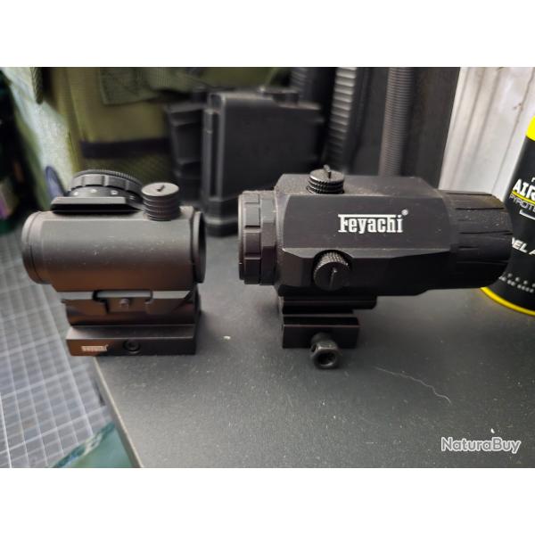 Feyachi M38 5X Loupe et RDS-22 viseur  Point Rouge Combo