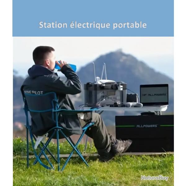 Portable Power Station (4000 W ),2400w  4 prises de courant alternatif, batterie de stockage