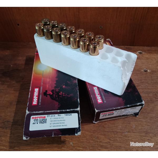 Balles NORMA Cal 270 WSM rhino