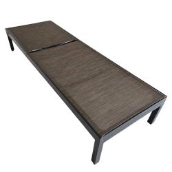 Lot de 2 Bains de soleil en aluminium taupe 193 x 65 x 32 cm