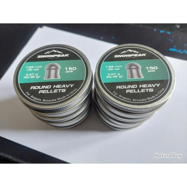 Plombs snowpeak 7.62mm .30