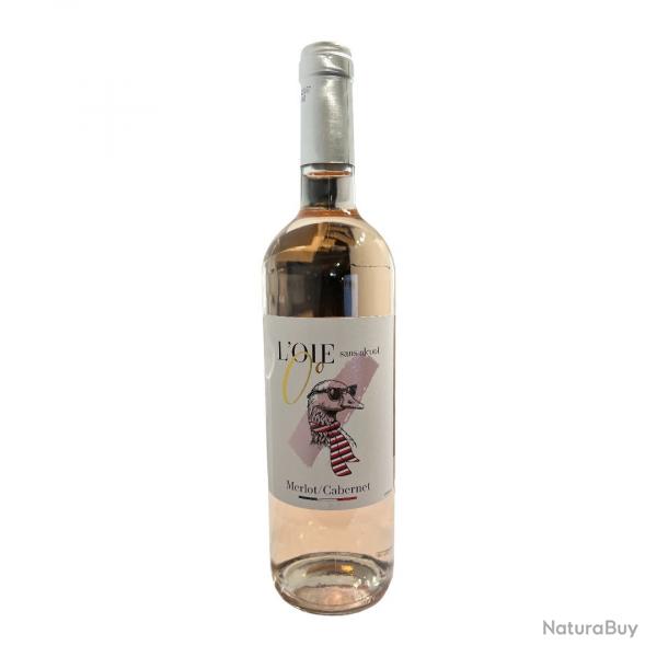 "L'Oie Zro" Sans Alcool, ros Merlot - Cabernet Franc, la bouteille