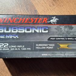 WINCHESTER SUBSONIC 42 MAX CAL.22 LR x 500 (Spécial Silencieux)